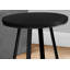 Table d'appoint, côté, rond, bout, table de chevet, lampe, stratifié gris, métal noir, contemporain, moderne-1349561574