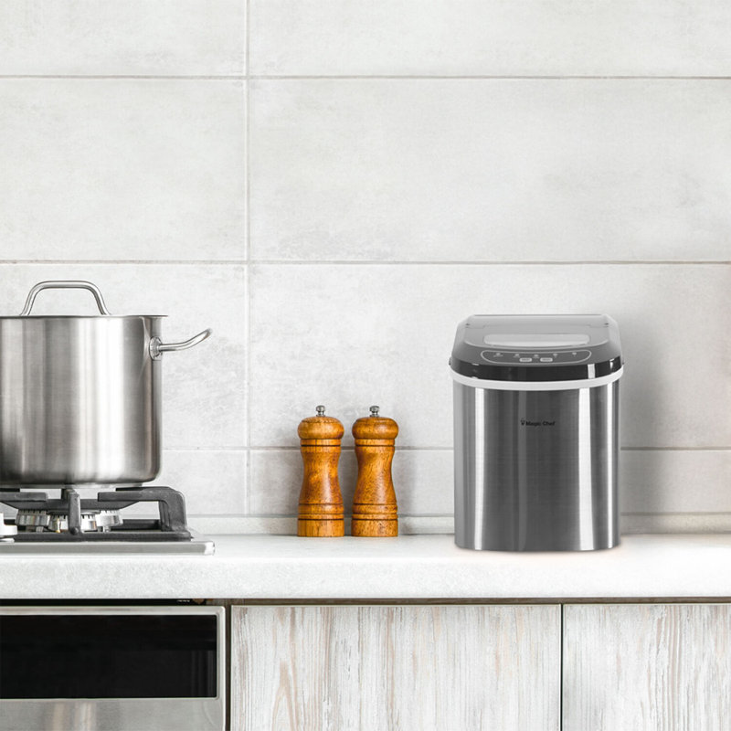 27-Pound-Capacity Portable Ice Maker, Stainless Steel