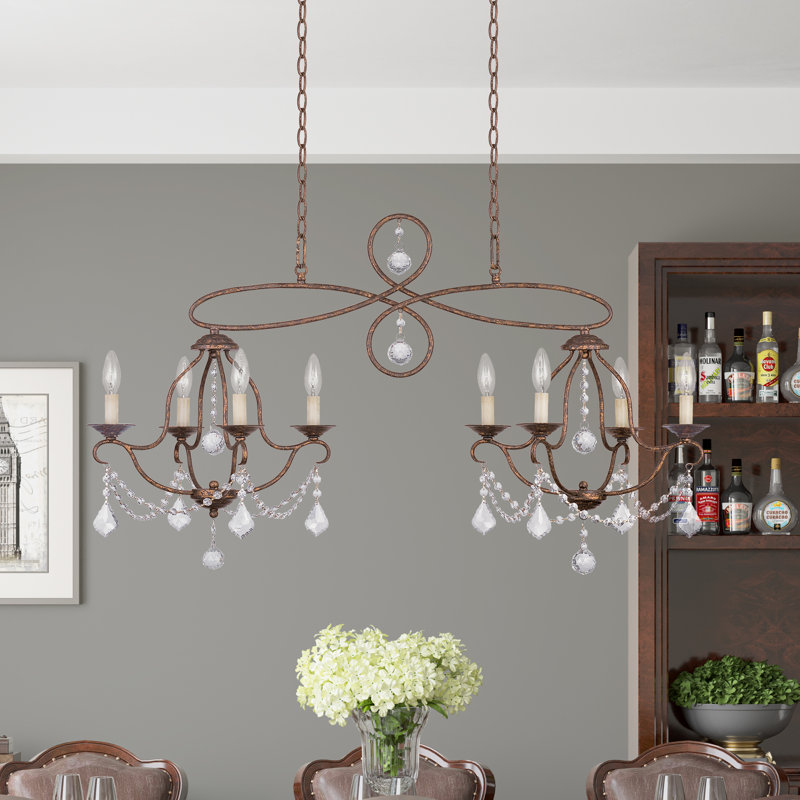 Deshaunte 8 - Light Dimmable Chandelier, Ventetian Golden Bronze