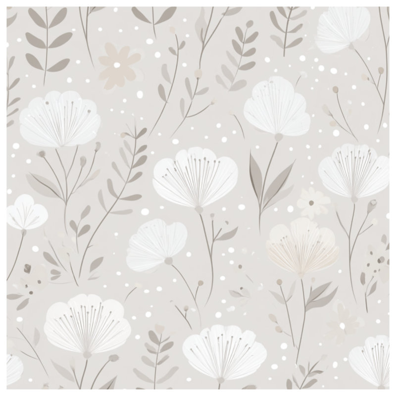 Couvre-lit matelassé à motif floral beige , Grand lit