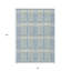 Tapis extérieur lavable à carreaux bleu vert et ivoire 8 pi x 10 pi