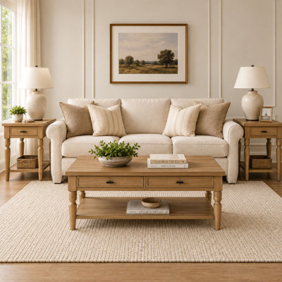 Deemston Drawer Cocktail Table - Cashew