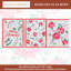 Maison d'Hermine Poinsettia Noël, ensemble de 3 torchons de cuisine 100 % coton - 51 x 70 cm