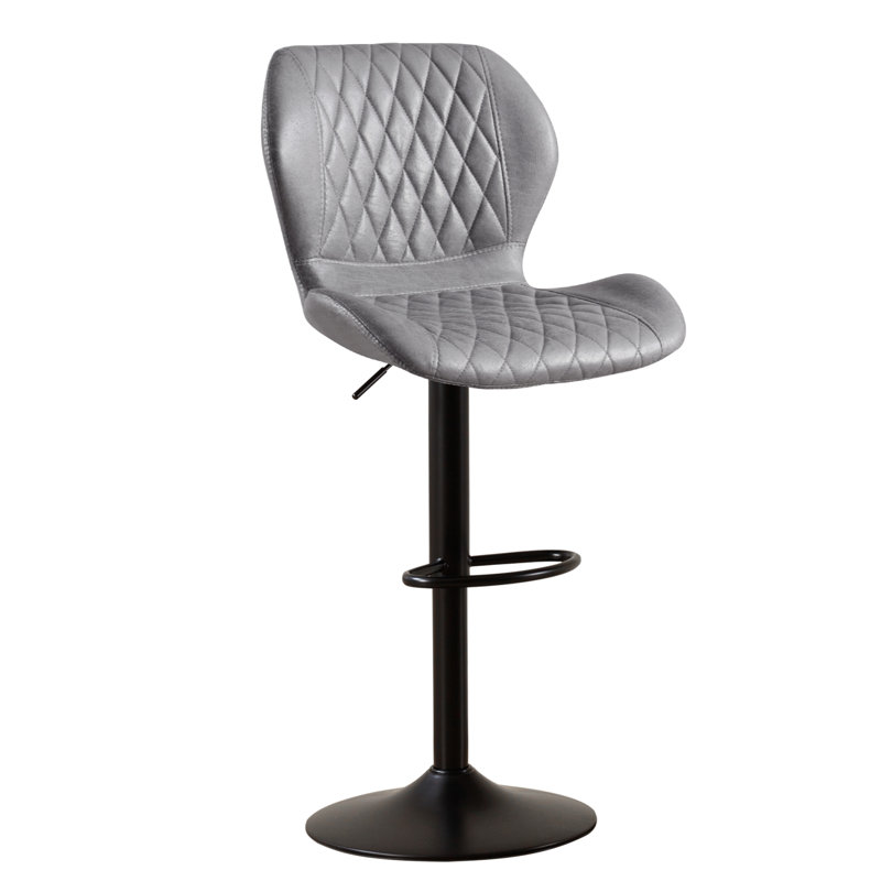 Tyrel Swivel Adjustable Height Bar Stool, black