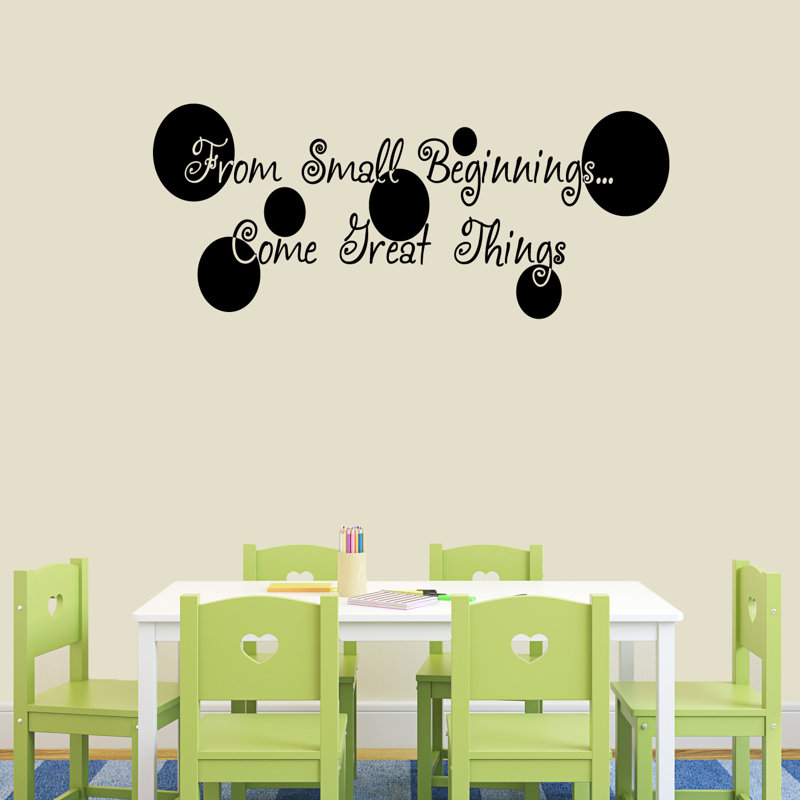 Adhésif décoratif Galvin From Small Beginnings Come Great Things, Noir