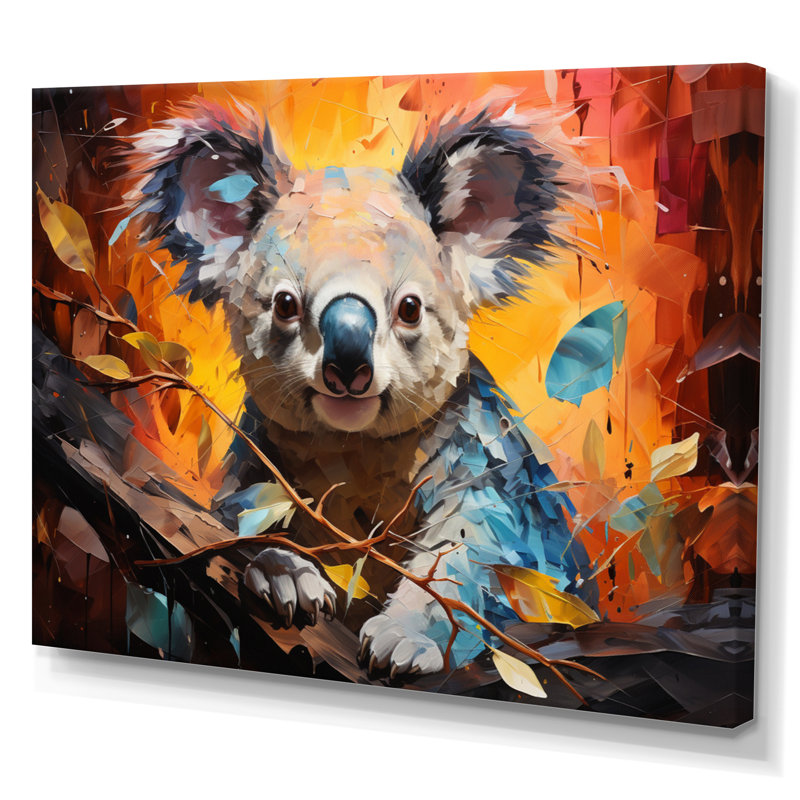 Koala Koalas Serenity Collage I sur impression sur toile, H 34 po x l 44 po x P 1,5 po, Toile tendue