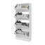 Range-chaussures vertical blanc avec portes
