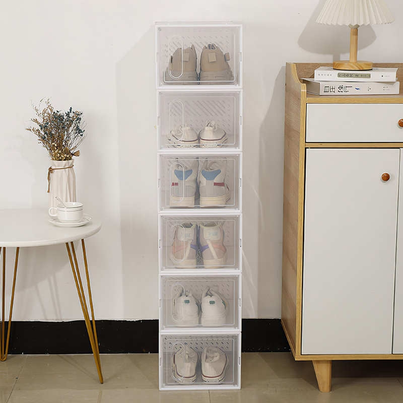 12 Pair Stackable Shoe Storage Cabinet