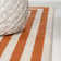 Isibeal Modern Classic Mitre Stripe Terracotta/Ivory Rug