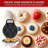 Mini Donut Maker, Durable, Nonstick Easy to Use Mini Baking Machine - Cooks 7 Mini Doughnuts at a Time - Glazed, Frosted with Sprinkles, Nuts, or Vegan Donuts, & More (White)-26086671
