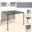 3 X 2.8m Metal Pergola With Retractable Pu Coated 180gsm Polyester Canopy, Drainage Grommet Holes, 16 Ground Stakes Included, Outdoor Garden Patio Gazebo, Grey