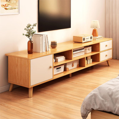 Tv Cabinet Coffee Table Modern Simple Floor-standing Living Room Furniture Log Style Small Apartment Tv Cabinet Bedroom Storage Cabinet