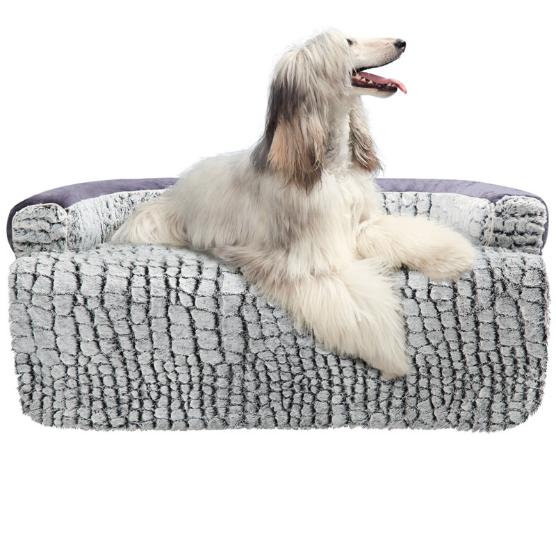 Lit orthopédique pour animaux en polyester, H 8 po x l 37,4 po x P 39 po