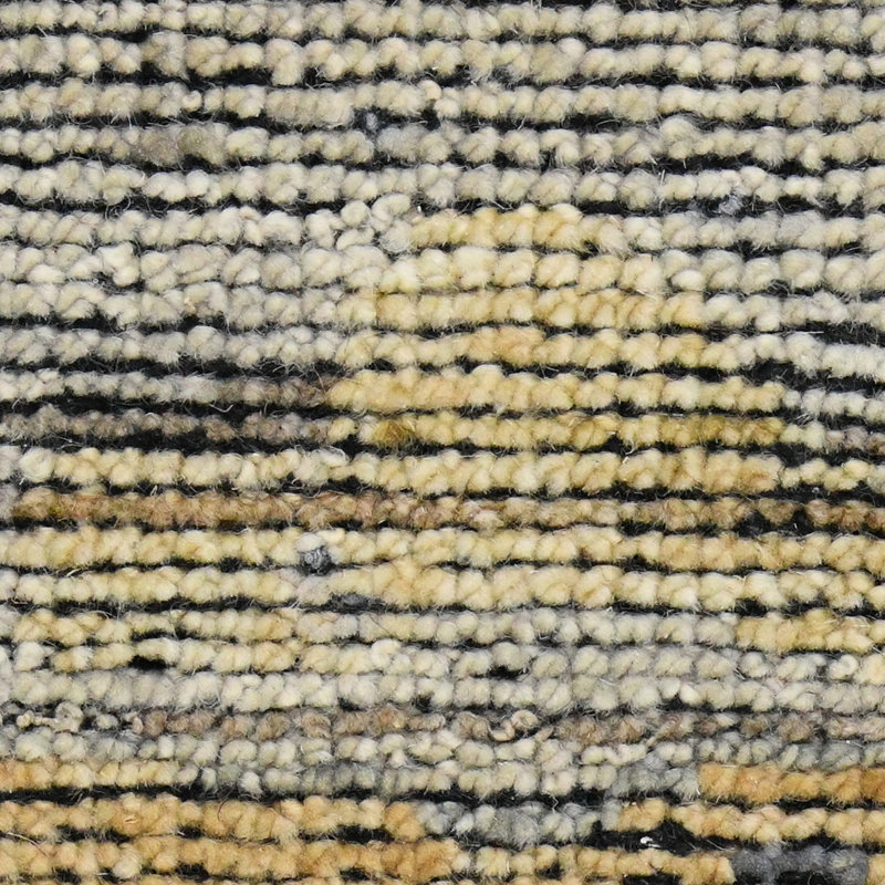 Tapis oriental gris / beige en laine noué à la main, Rectangle 8 pi x 10 pi