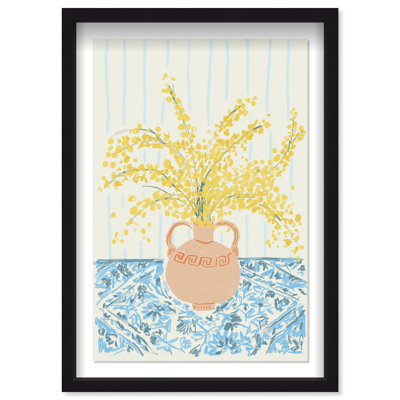 Sunny Flower Vase Print by Oliver Gal
