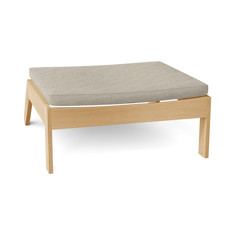 Repose-pieds Ashland Teak Adirondack - Teck naturel, Lin Dove Sunbrella®, Welt, Teck naturel
