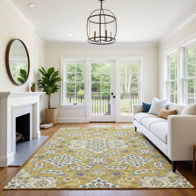 Premium Machine Washable Xamiera AMF1853 Global Rug