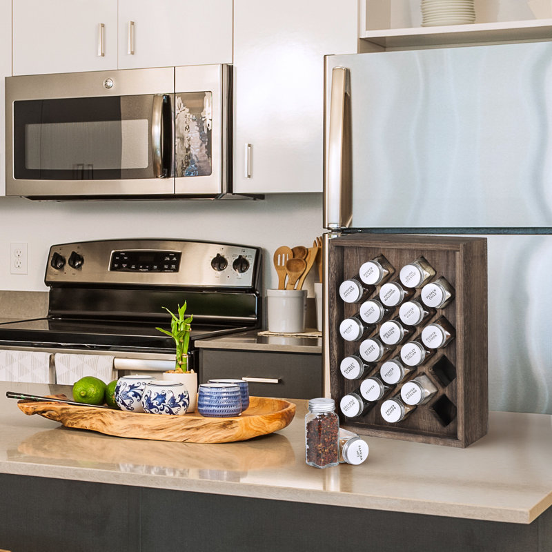 Freestanding Wood Spice Rack