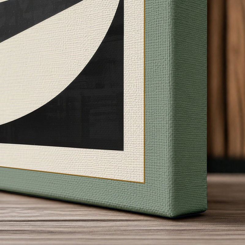 Harmony Geometric - Wrapped Canvas, 18x12 - 45.7 x 30.5 cm, Sage Border