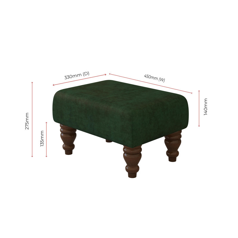 Autryville Wood Turned Leg, Mahogany, Hunter Dark Green, Velvet