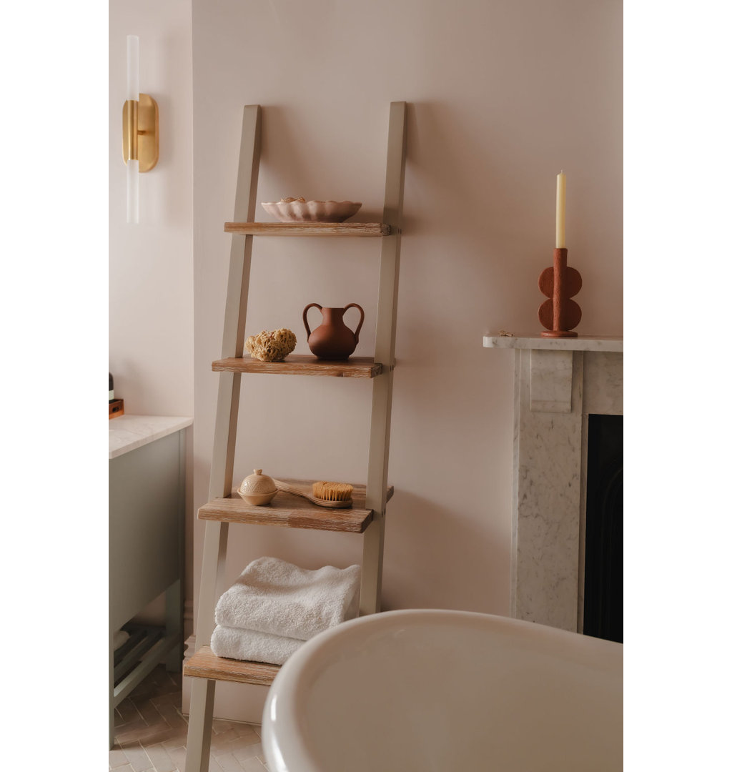 Addisun 44cm W Solid Wood Height -Adjustable Shelving Unit