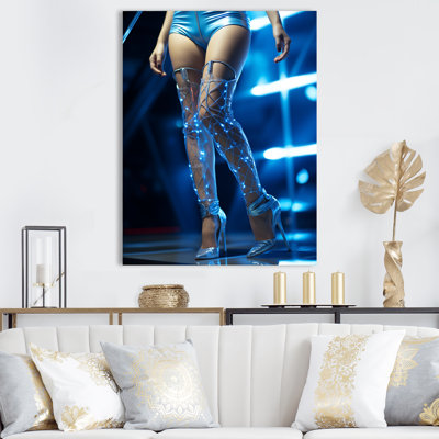 " Sensual Blue High Heels "