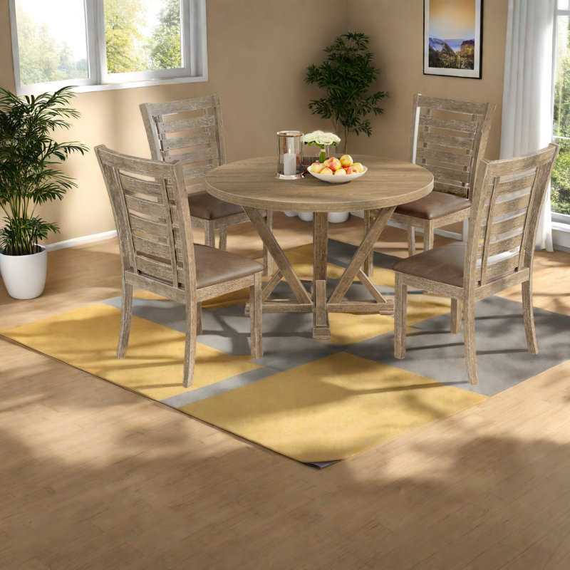 Ensemble de table de salle à manger (doit inclure la table et la chaise), ensemble de cuisine rustique en bois massif