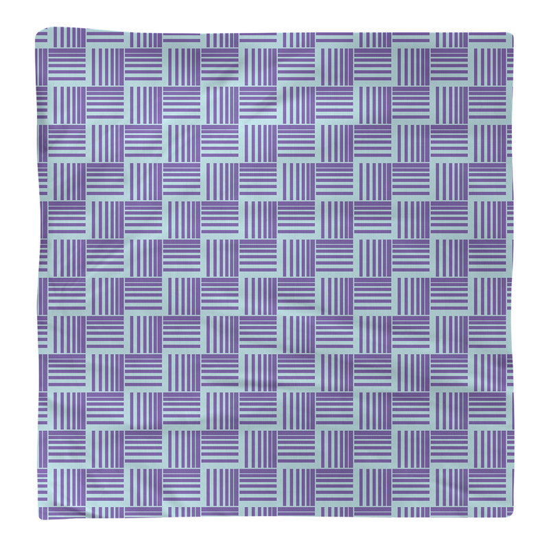 Serviette de table en coton de couleur contrastée, Sarcelle / Mauve, H 0,1 po x l 22 po x P 22 po, Croisé en coton