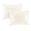 Édredon très grand / très grand avec 3 médaillons en chenille de coton décoratifs toutes saisons-122456341-122456336