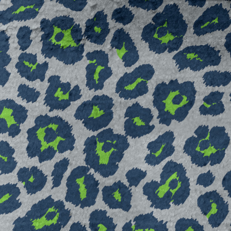 Serviette de plage Holderness, Microfibre, Gris / vert / bleu marine