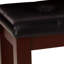 Banc de siège pour la chambre à coucher et le salon, pieds en bois effilés, revêtement, boutons, meubles de salle à manger avec finition brun cerise