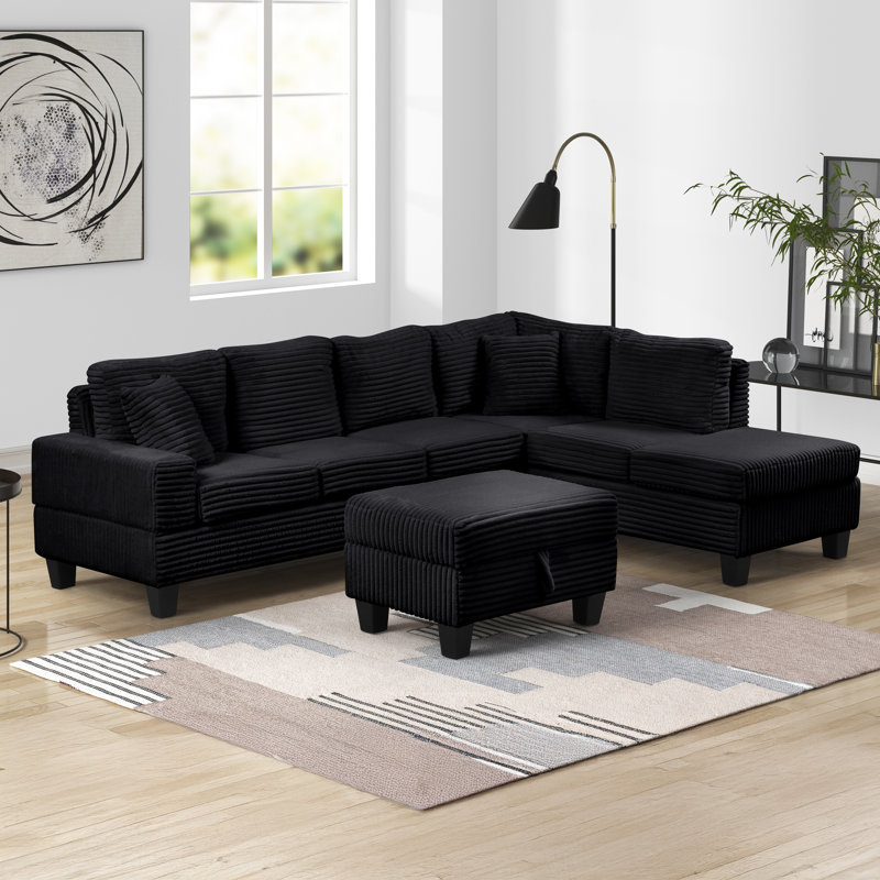 Gossett Sectional Black