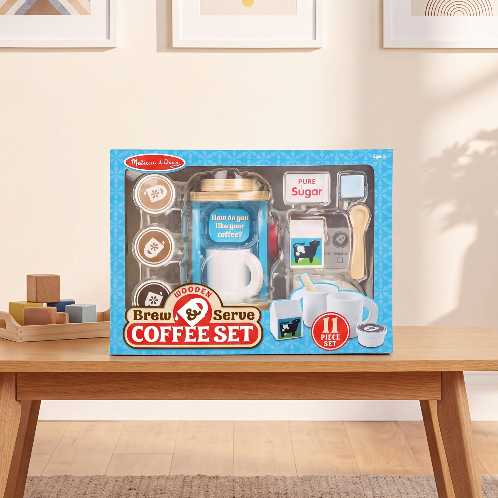 Wooden Brew and Serve Play Coffee Set