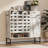 44.3"Farmhouse Sideboard Cabinet With Storage,Coffee Bar Console Table With Storage,Rustic Storage Cabinet With Arched Lattice Doors And Drawer -  For Living Room,Kitchen, Entryway Retro