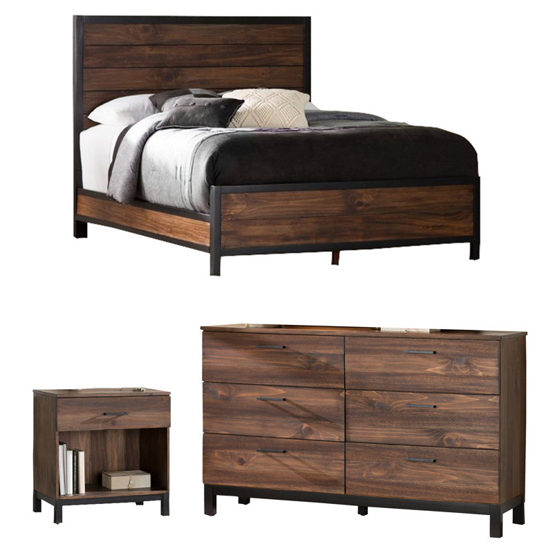 Ensemble de chambre à coucher configurable jaiden panel