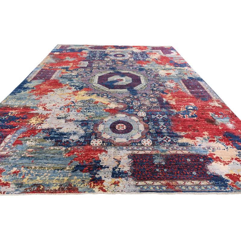 Hand Knotted Wool Area Rug
