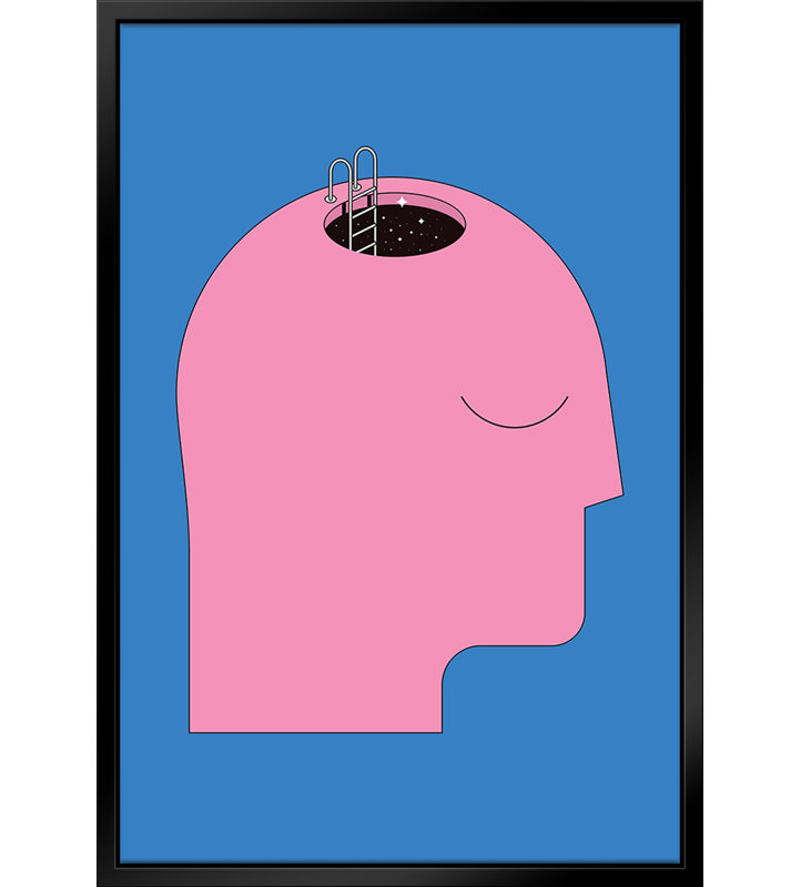 Keep an Open Mind - cadre flottant, impression sur toile, H 28 po x l 22 po x P 2 po