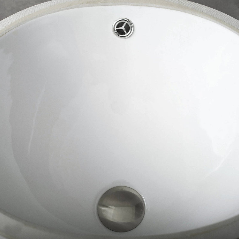 DAX 14.75'' White Bathroom Sink