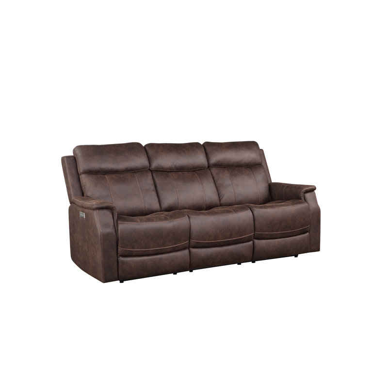 Luxurious Reclining Sofa - Power Footrest, Power Headrest - High Leg Design, Stylish and Comfortable