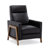 Richland Leather Push Back Recliner - Black