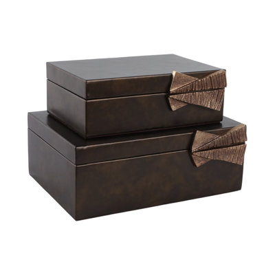 Ensemble de 2 boîtes de rangement Latiara