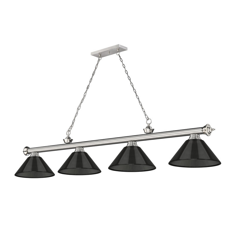 Billard 4 lumières Annaleisa, Fumée, Gris