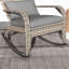 Chaise berçante d'extérieur en osier et rotin-1437828709