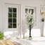Arbre artificiel Wintersweet avec fleurs blanches, arbre artificiel en pot pour décoration intérieure / extérieure de fête de mariage, 59,06 pouces / 47,24 pouces / 35,43 pouces-285848654