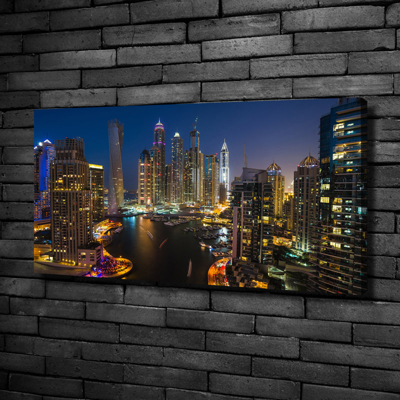 Marina In Dubai - Wrapped Canvas Print
