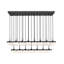 Lustre linéaire noir mat 23 lumières-123223121