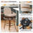 26'' Counter Modern Upholstered 360° Swivel Bar Stools With Curved Backrest & Solid Wood Frame -Linen (Set Of 2)-596337050