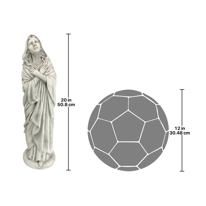 Immaculate Conception Mary 20" Faux Stone Resin Statue