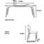 Combinaison de table et de chaise simplifiée-104250550