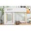 Lit plateforme simple avec toit et fenêtre en blanc + naturel - fabriqué en bois de pin massif pour la taille de la chambre à coucher et la fenêtre-547929785